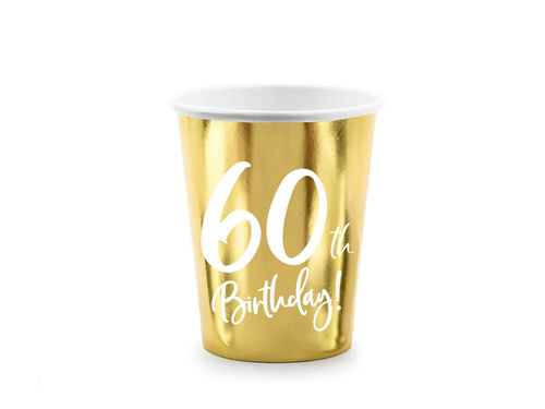 A 60-a aniversare 60h Cupe aniversare! aur - 220 ml - 6 buc.