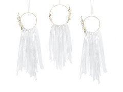 Set de Dreamcatchers din rattan alb - 3 buc.