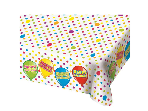 Pânză de masă pentru ziua de naștere Baloane - 180 x 130 cm - 1 buc.