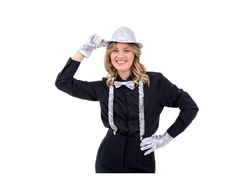 Bretele cu paiete - argintiu - 1 buc.