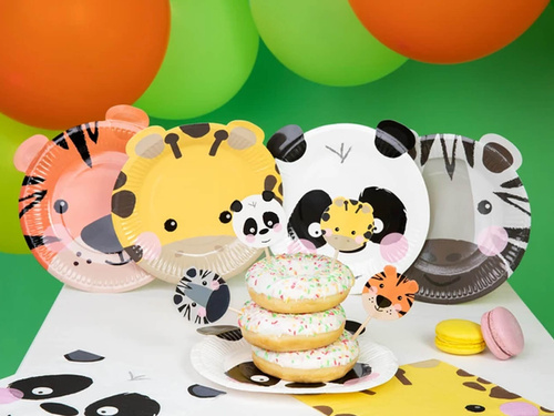 Farfurii aniversare Animale - 18 cm - 4 buc.