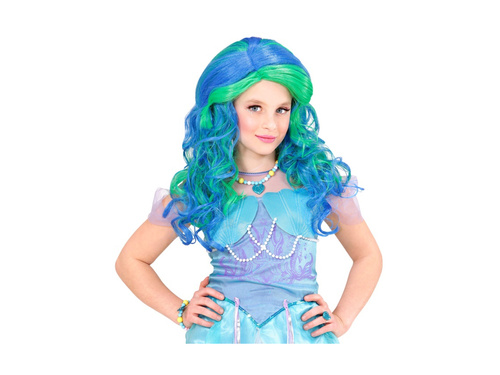 Peruca de sirenă turcoaz și smarald