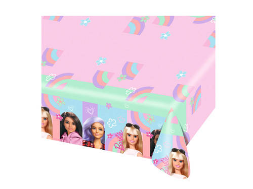 Față de masă aniversară Barbie - 120x180 cm - 1 buc.