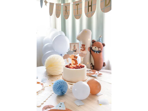 Set decorațiuni pentru tort aniversar ursuleț Teddy - 5 buc.