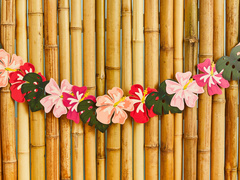 Ghirlandă cu flori tropicale - 200 cm - 1 buc.