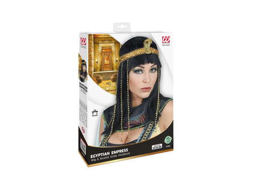 Peruca Cleopatra cu bentiță șarpe cu margele