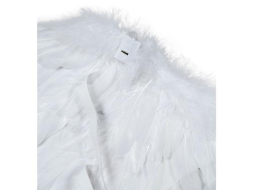 Aripi de înger albe strălucitoare cu pene - 1 buc.