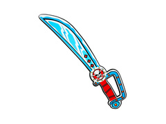 Sabie pirat din spumă - 42 cm