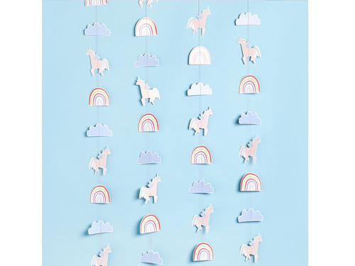 Decorațiune suspendată Unicorn - 8.5cm x 5 m - 1 buc.