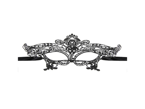 Mască fluture dantelă negru - 1 buc.