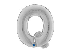Balon folie litera Q argintiu - 40" - 1 buc.