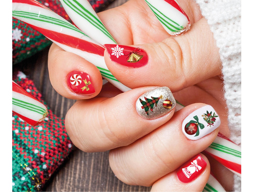 Abțibilduri de Crăciun pentru unghii - 1 op.