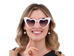 Pahare inimă - alb - 1 buc.