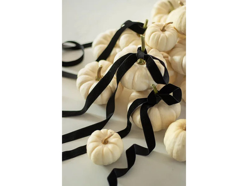 Panglică velur, negru, 15 mm / 10 m, 1 buc.