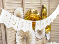 Banner Just Married - alb - 155 cm - 1 buc.