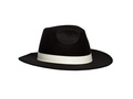 Pălărie de gangster neagră de lux - 1 buc.