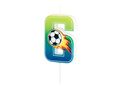 Lumânare cu număr de fotbal - 6 - 1 buc.