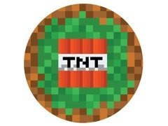 Plăcuță decorativă pentru tort TNT Pixels - 20 cm
