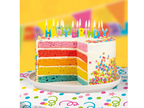 Lumânări de picnic Happy Birthday - 13 buc.