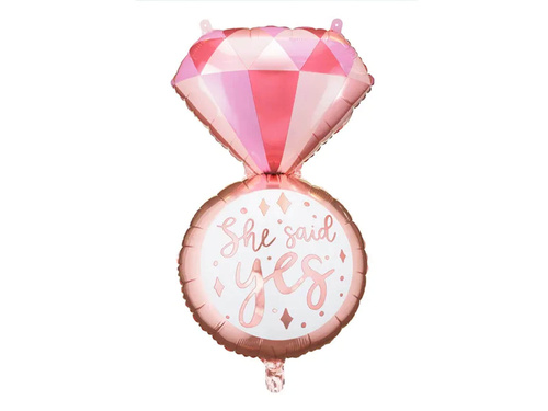 Balon din folie Ea a spus da - 41 x 72 cm - 1 buc.