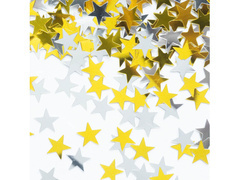 Folie confetti stele aurii și argintii - 15 g