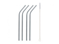 Paie tubulară reutilizabilă din metal, casabilă - 4 buc.