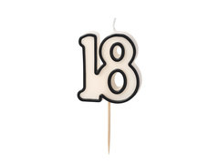Lumânare pentru a 18-a aniversare - 5,5 cm - 1 buc.