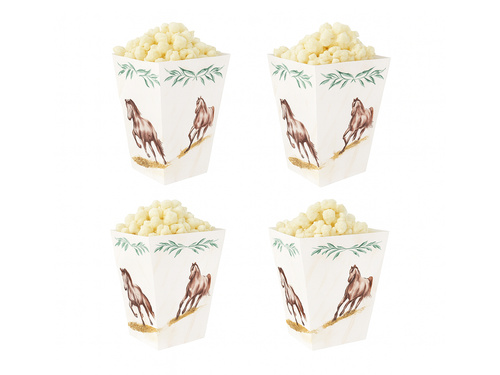 Cutii pentru popcorn Cai - 6 buc.