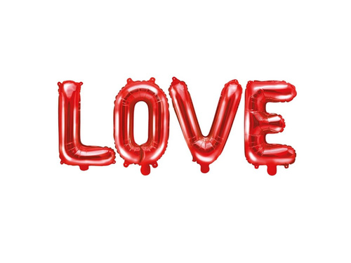Balon folie roșu LOVE 140 x 35cm