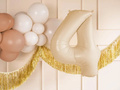 Balon din folie numărul 4 bej - 72 cm - 1 buc.