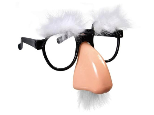 Ochelari de nas albi pentru profesor - 1 buc.