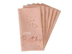 Șervețele roz Happy Birthday - 33 cm - 10 buc.