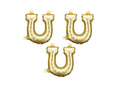 Balon din folie Golden Horseshoe - 18x19 cm - 3 buc.