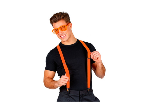 Bretele disco portocalii neon