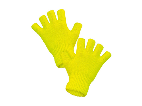 Mănuși fără degete galben neon
