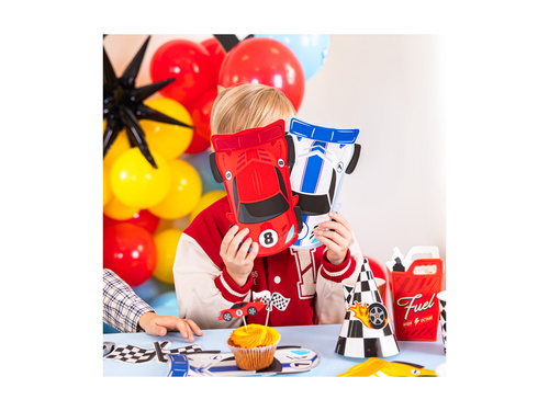 Farfurii de hârtie pentru ziua de naștere Mașini de curse - 23 x 13 cm - 6 buc.