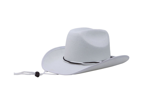 Pălărie albă de cowboy - 1 buc.