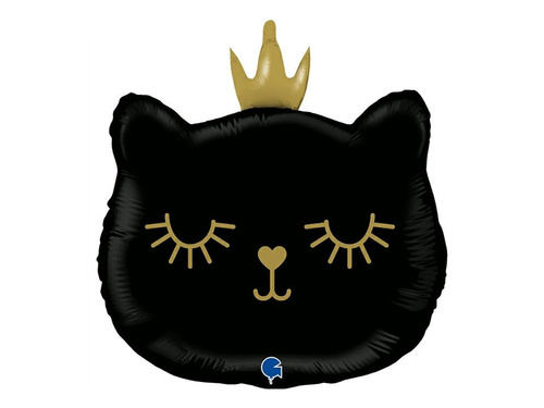 Balon din folie Cat princess - negru - 49x52 cm - 1 buc.