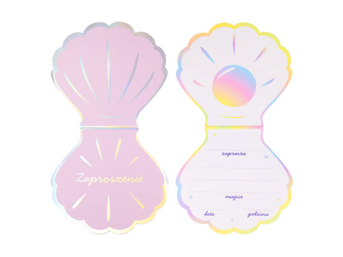 Invitație aniversară Ocean Shell - 6 buc.