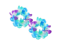 Brățări hawaiiene albastru și violet - 2 buc.
