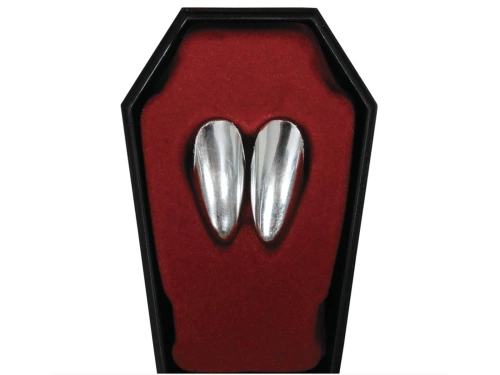 Dinți de vampir din argint - 2 buc.