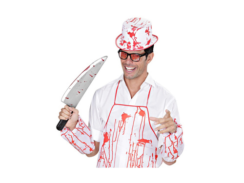 Cuțit de plastic pătat cu sânge - 48,5 cm