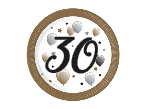 Farfurii a 30-a aniversare - 23 cm - 8 buc.