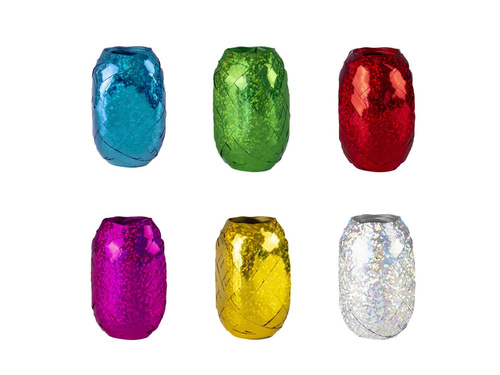 Set de panglici decorative - holografice - culori mixte - 10 m