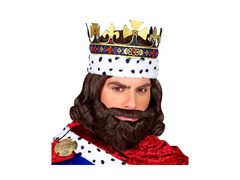 Peruca unui rege medieval cu barbă