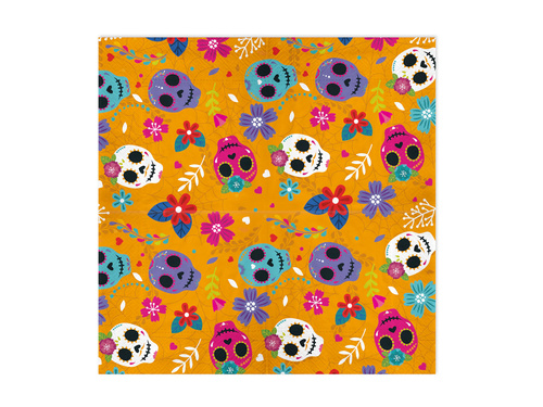 Șervețele de Halloween Mexican Skull - 33 cm - 10 buc.