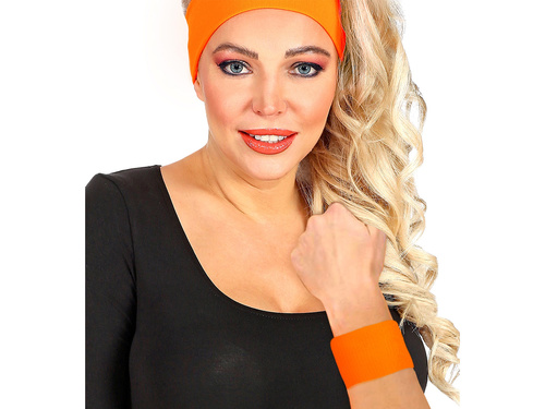 Disco 80s neon portocaliu brățări - 2 buc.