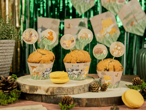 Picuri pentru tort Animale de pădure - 6 buc.