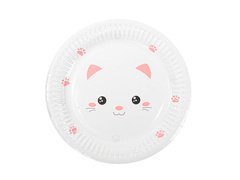 Farfurii aniversare Sweet Kitten - 18 cm - 6 buc.