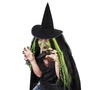 Halloween flocked pălărie de vrăjitoare - 1 buc.